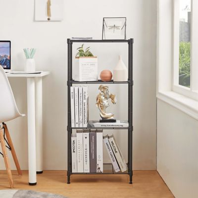 Image showing  4-Tier Wire Shelving Unit, 12 x 18 x 39in., Gray