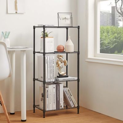 Image showing 5 th MZG 4-tier Wire Shelving Unit, 12X18X39, Gray