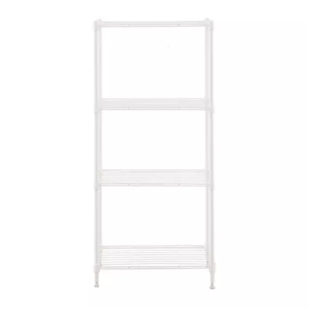 MZG 4-Tier Wire Shelving Unit 12 x 18 x 39-in White Freestanding Shelving Units