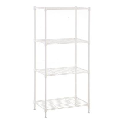 Image showing  4-Tier Wire Shelving Unit, 12 x 18 x 39in., White