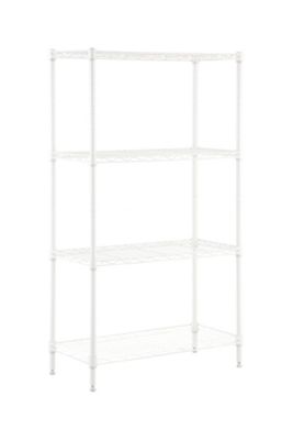 MZG 4- Tier White Coating Shelving,14 x 24 x 53 in.