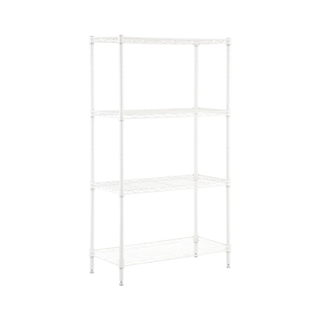 MZG 4- Tier White Coating Shelving,14 x 24 x 53 in.