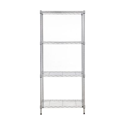 MZG 4-tier Wire Shelving Unit, 14X24X53, Chrome