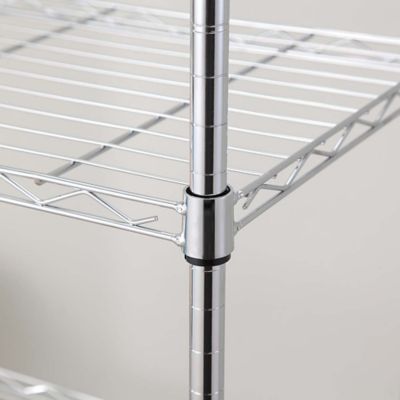 Image showing 6 th MZG 4-tier Wire Shelving Unit, 14X24X53, Chrome