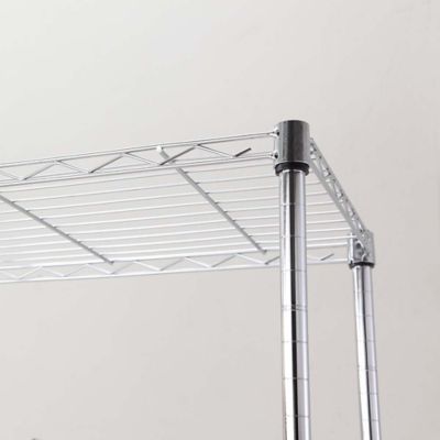 Image showing 7 th MZG 4-tier Wire Shelving Unit, 14X24X53, Chrome