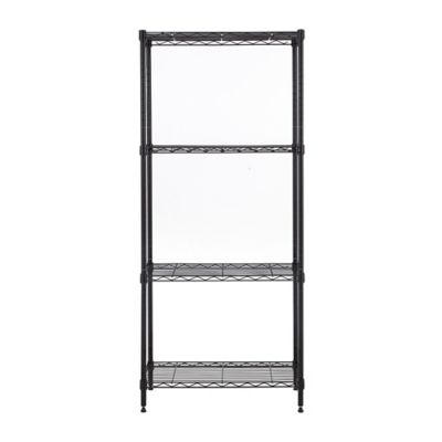 MZG 4-Tier Black Wire Shelving Unit 14 x 24 x 53