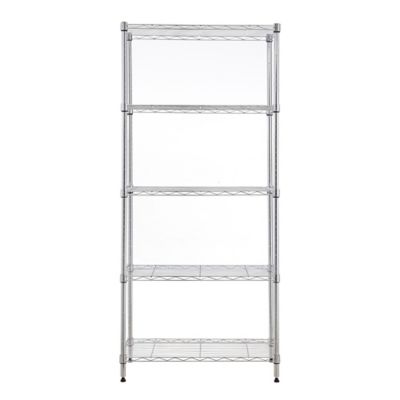 MZG 5-Tier Wire Shelving Unit, 14 x 24 x 63, Chrome