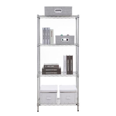 Image showing  4-tier Wire Shelving Unit, 14X30X47, Chrome