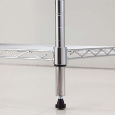 Image showing 7 th MZG 4-tier Wire Shelving Unit, 14X30X47, Chrome