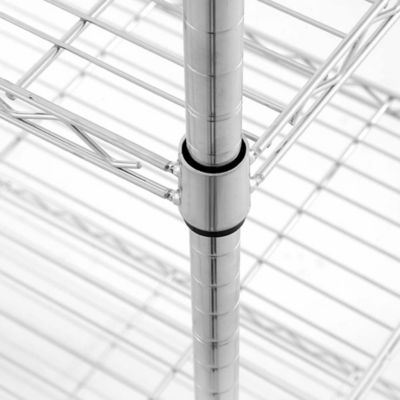 Image showing 8 th MZG 4-tier Wire Shelving Unit, 14X30X47, Chrome