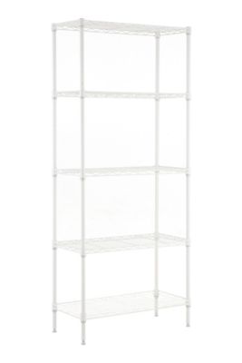 MZG 5-Tier Wire Shelving Unit, 14 x 30 x 59, White