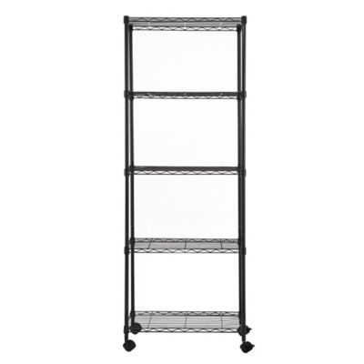 MZG 5-tier wire shelving unit, 14 x 30 x 60, Black