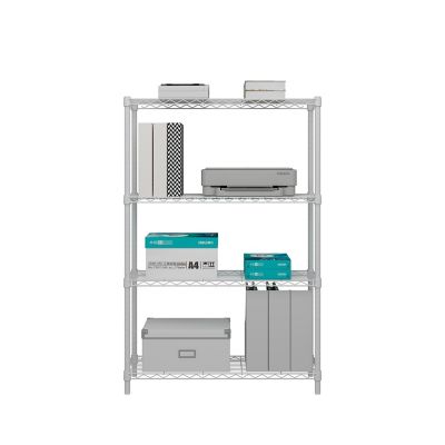 Image showing  4 Tier White Coating Shelving, 14 x 36 x 59in.