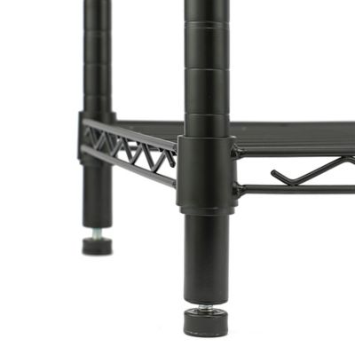 Image showing 5 th MZG 4 Tier Black Coating Shelving, 14 x 36 x 59 in.