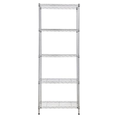 Image showing  5-Tier Chrome Wire Shelving Unit