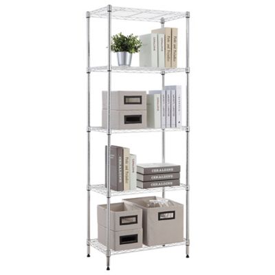 Image showing  5-Tier Chrome Wire Shelving Unit