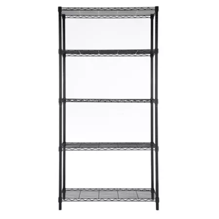 MZG 5-tier metal shelf 14 x 36 x 72 black Freestanding Shelving Units