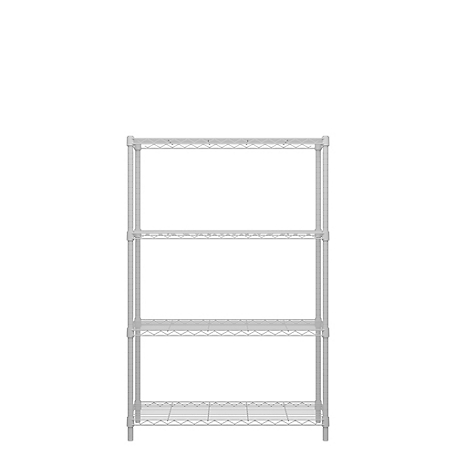 MZG 4-Tier Wire Shelving Unit White Coating