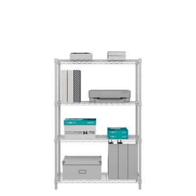 Image showing  4-Tier Wire Shelving Unit White Coating