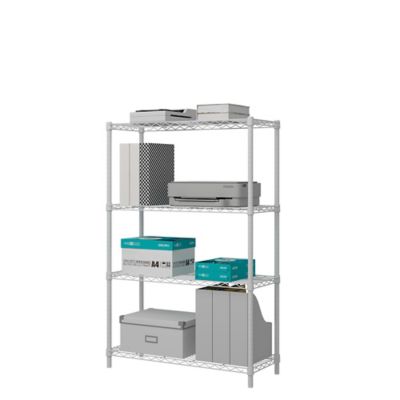 Image showing  4-Tier Wire Shelving Unit White Coating