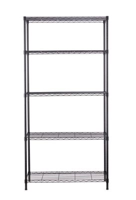 MZG 5-Tier Wire Shelving Unit Black Coating Finish