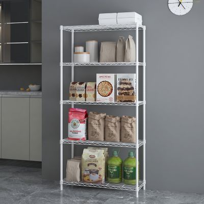 Image showing  5-Tier Wire Shelving Unit, White Coating