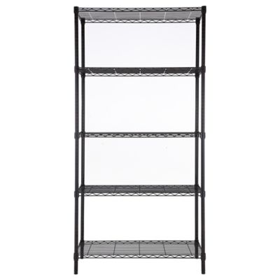 MZG 5-Tier Black Wire Shelving Unit, 14 x 24 x 63 in.