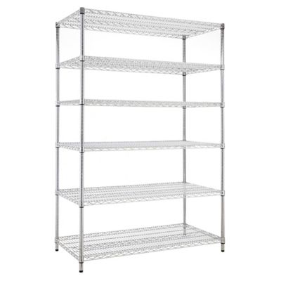 Image showing 1 th MZG 6-Tier Heavy Duty Shelving Unit Chrome F