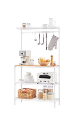 Image showing  3-Tier Bakers Rack White Coating Finish1