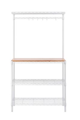Image showing  3-Tier Bakers Rack White Coating Finish1