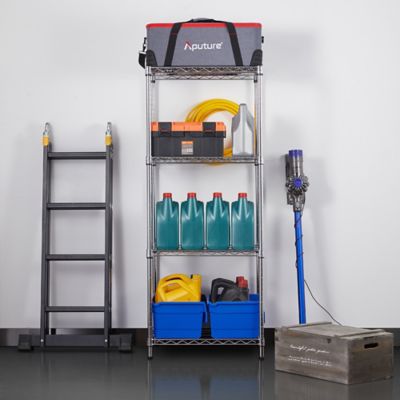 Image showing  4-Tier Chrome Heavy Duty Wire Shelving Unit