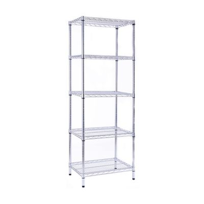 Image showing  5-Tier Wire Shelving Unit, 18 x 24 x 72 ,Chrome