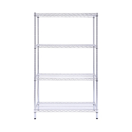 MZG 4-Tier Commercial Chrome Wire Shelving Unit 18X36X59