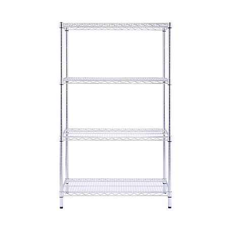 MZG 4-Tier Commercial Chrome Wire Shelving Unit 18X36X59