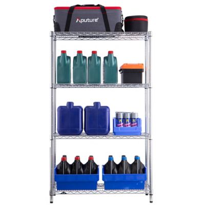 Image showing  4-Shelf 18 in. x 36 in. x 59 in. Commercial Chrome Wire Shelving Unit