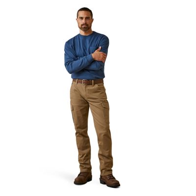Image showing 6 th Ariat Men's Rebar M4 Relaxed Made Tough Cargo Straight Leg Work Pant