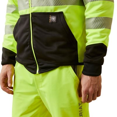 Image showing  Men's Water-Repellent Rebar Hi-Vis Full Zip Work Hoodie