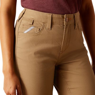Image showing 3 th Ariat Women's Made Tough Straight Leg Fit Rebar Perfect Rise Work Pants