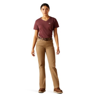 Image showing 5 th Ariat Women's Made Tough Straight Leg Fit Rebar Perfect Rise Work Pants
