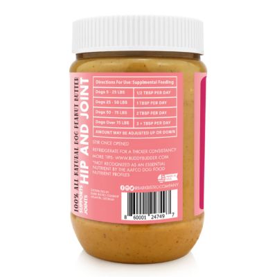 Image showing  Hip and Joint Budder Cranberry Peanut Butter Spread for Dogs, 17 oz.