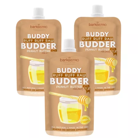 Squeeze Pack Ruff Ruff Raw Buddy Budder Trio Squeeze pk 4 oz. Dog Soft & Chewy Treats