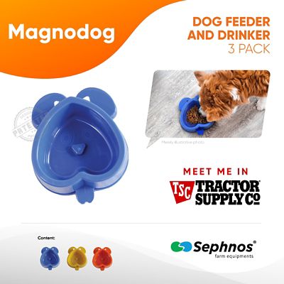 Image showing  Dog Feeder And Drinker 3 Pack