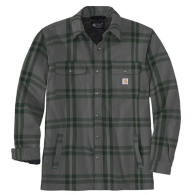 Carhartt Men's Rugged Flex Flannel Sherpa Lined Shirt Jacket