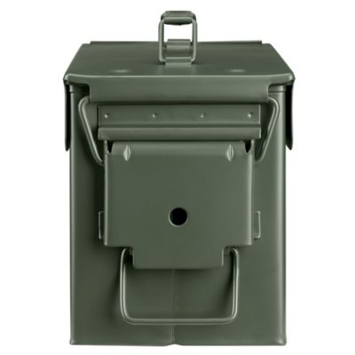 Image showing  Metal Ammo Can, Star Army Green