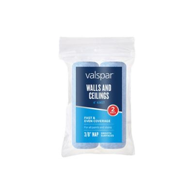 Valspar 4 in. x 3/8 in. Walls and Ceilings Knit Mini Roller Covers, 2-Pack