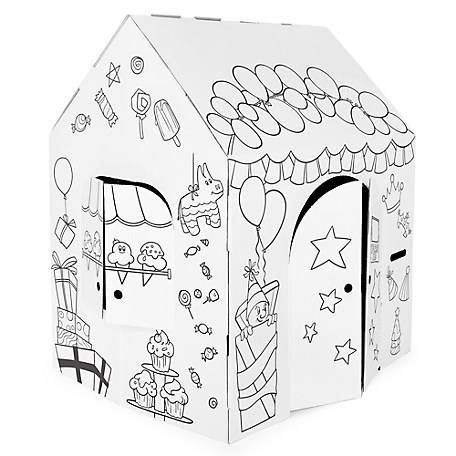 Easy Playhouse Birthday - Kids Art & Craft Cardboard Fort