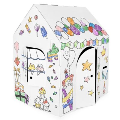 Image showing 5 th Easy Playhouse Birthday - Kids Art & Craft Cardboard Fort