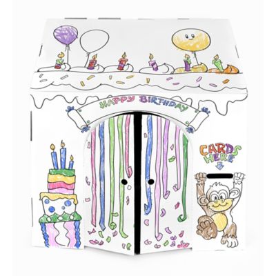 Image showing 7 th Easy Playhouse Birthday - Kids Art & Craft Cardboard Fort