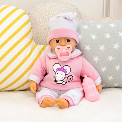 Image showing  Interactive Baby Doll - 14 in. Pink Mouse