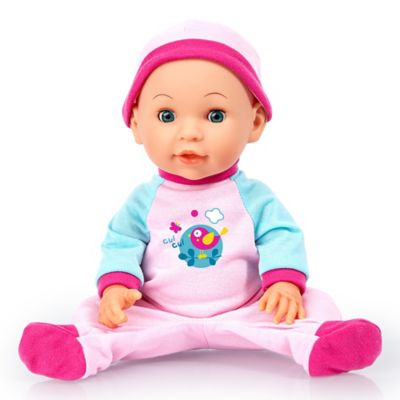 Bayer Design Bouncy Baby Doll - 15 in. Bird Pink & Blue